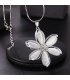 N2283 - Korean fashion opal flower necklace